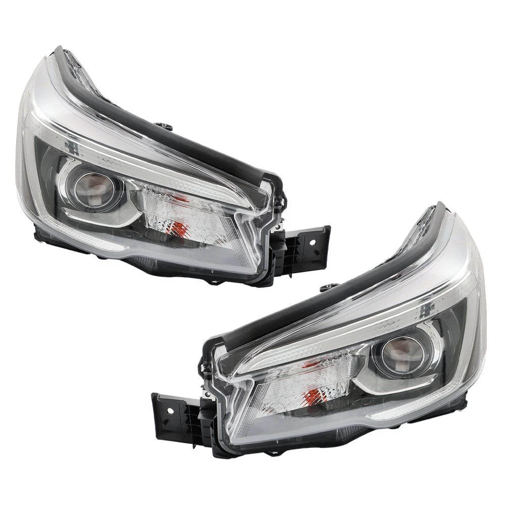 Set of 2 Chrome Housing LED Headlamps for Subaru Forester (2019–2020)
