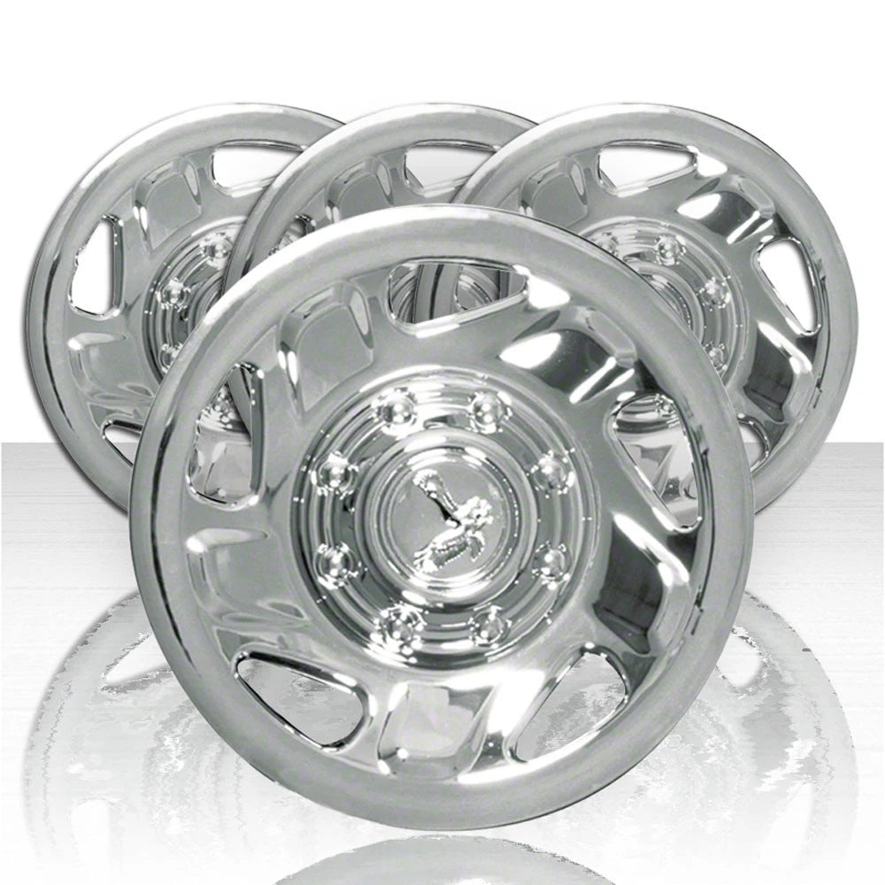 Set of Four Hubcap Wheel Covers 16in Chrome ABS for Universal Fit (All)