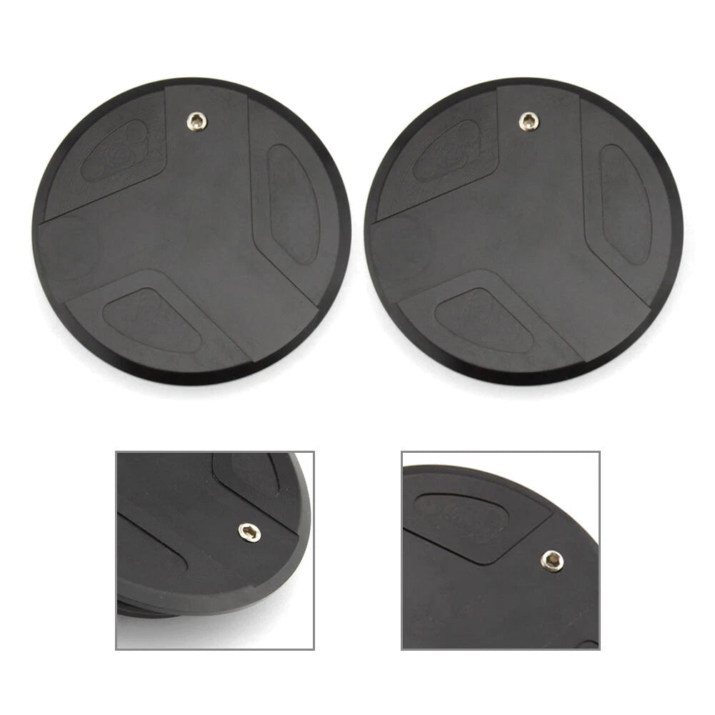 2X Black Frame Hole Caps for BMW R1200GS LC Adventure R1250GS (2013–2023)