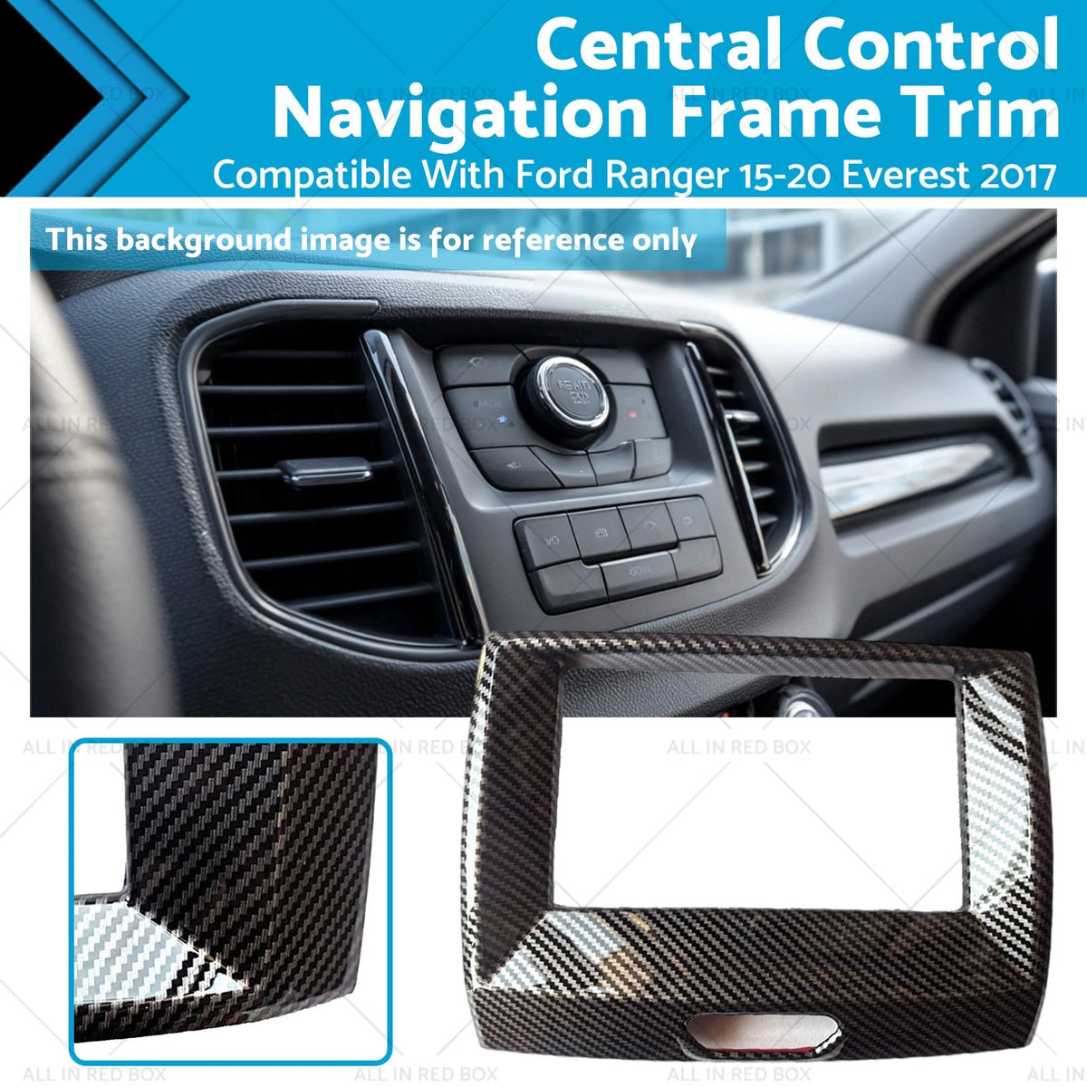 Central Control Navigation Frame Trim for Ford Everest Ranger (2015–2020)
