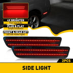 Smoked Rear Bumper Reflector Side Markers Red LED for Ford Mustang (2005–2009)