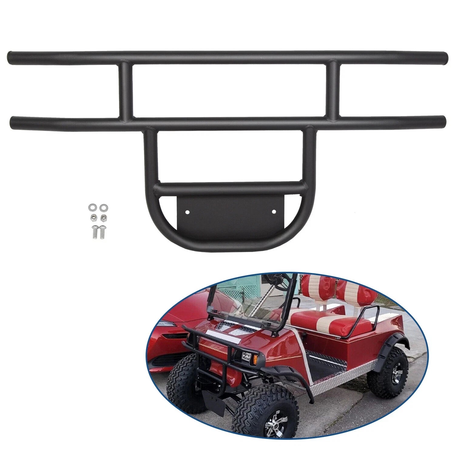 Front Bumper Brush Guard for Club Car DS Golf Cart (1981–Present)