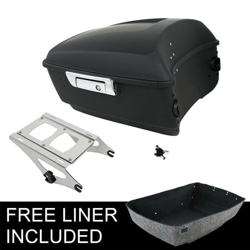 Matte Black Trunk Mount Rack for Harley CVO Street Road Glide (2014–2026)