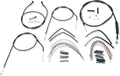 Complete Black Vinyl Handlebar Cable/Line Kit for Ape Hangers (16")