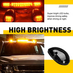 3PC Smoke Amber LED Cab Roof Lights for Chevy Silverado GMC Sierra (2002–2007)