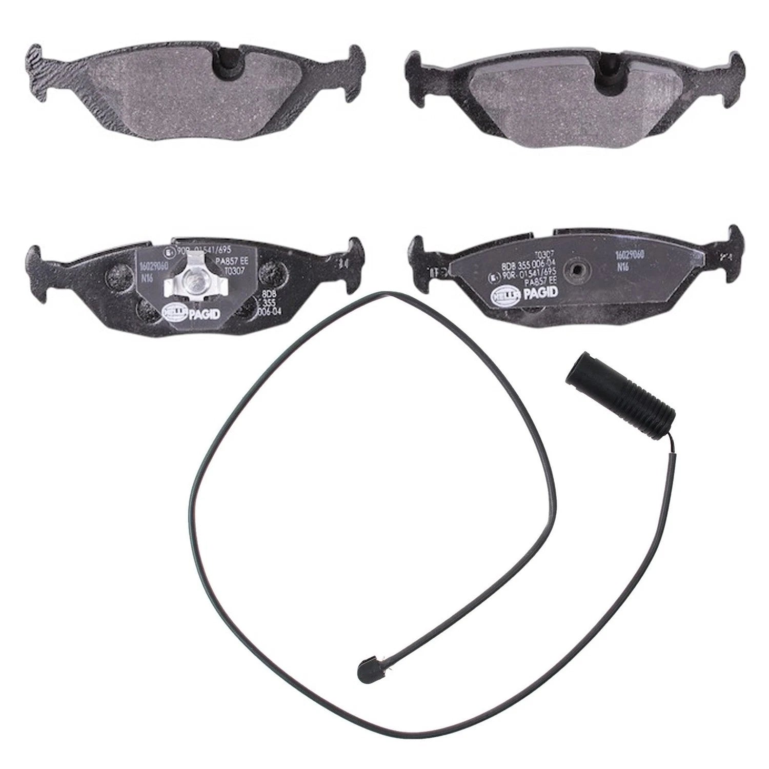 Hella Rear Low-Met Disc Brake Pad w/Sensor for BMW E30 E36 325i (1992–1993)