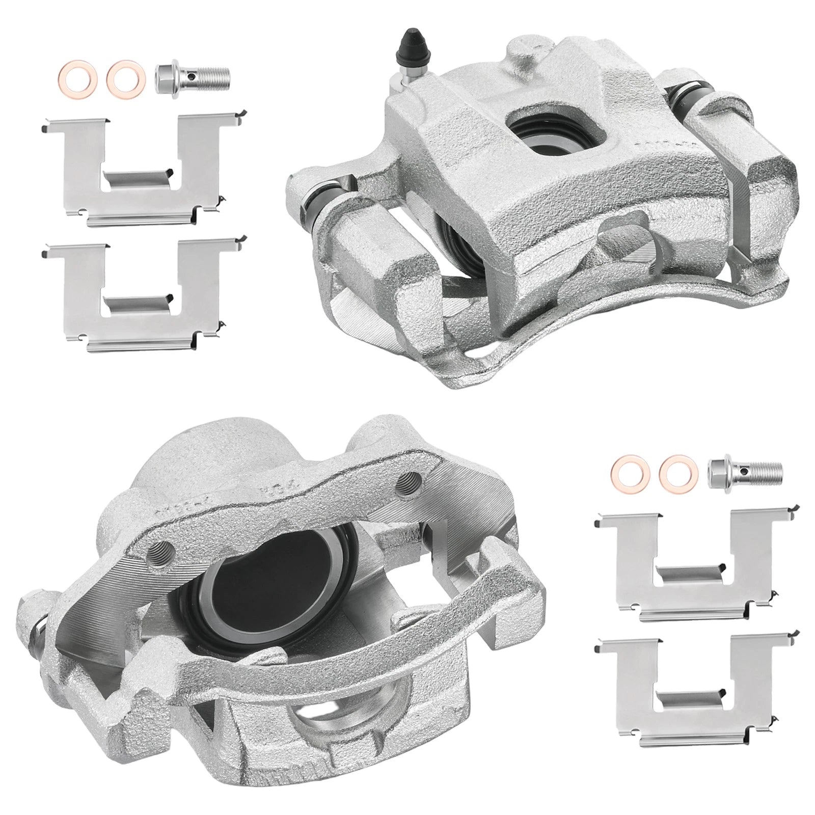 2Pcs Front Brake Calipers with Bracket for Nissan 720 (1983–1986)