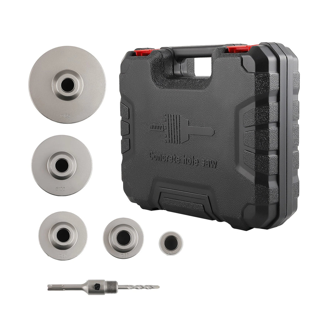 5 Hole Saw Kit with Center Bit for SDS Plus Hammer Drill