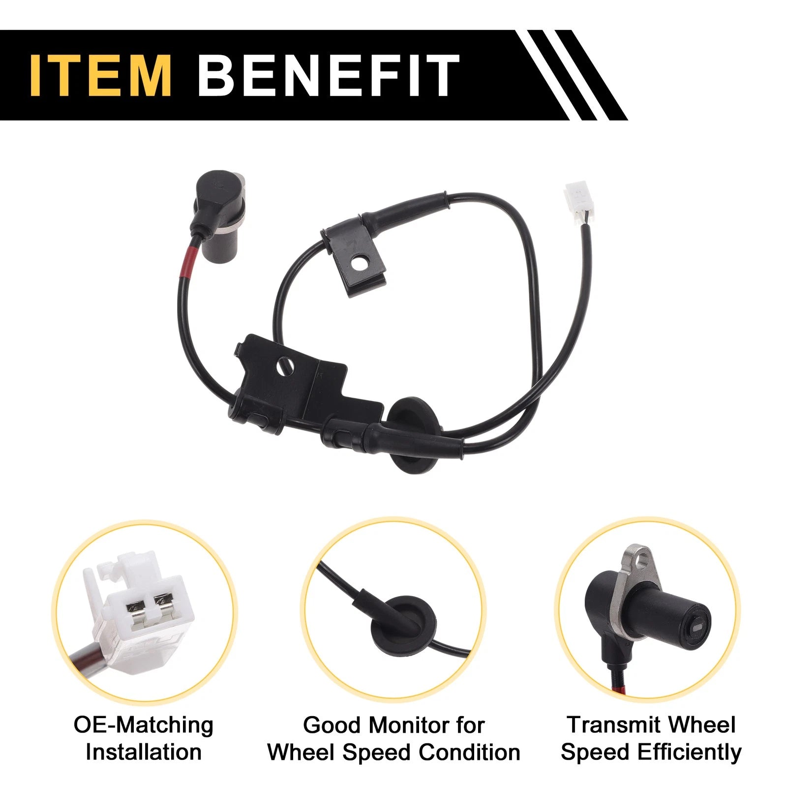 ABS Wheel Speed Sensor No. 956803C601 for Kia Magentis (2001–2006) Rear Right