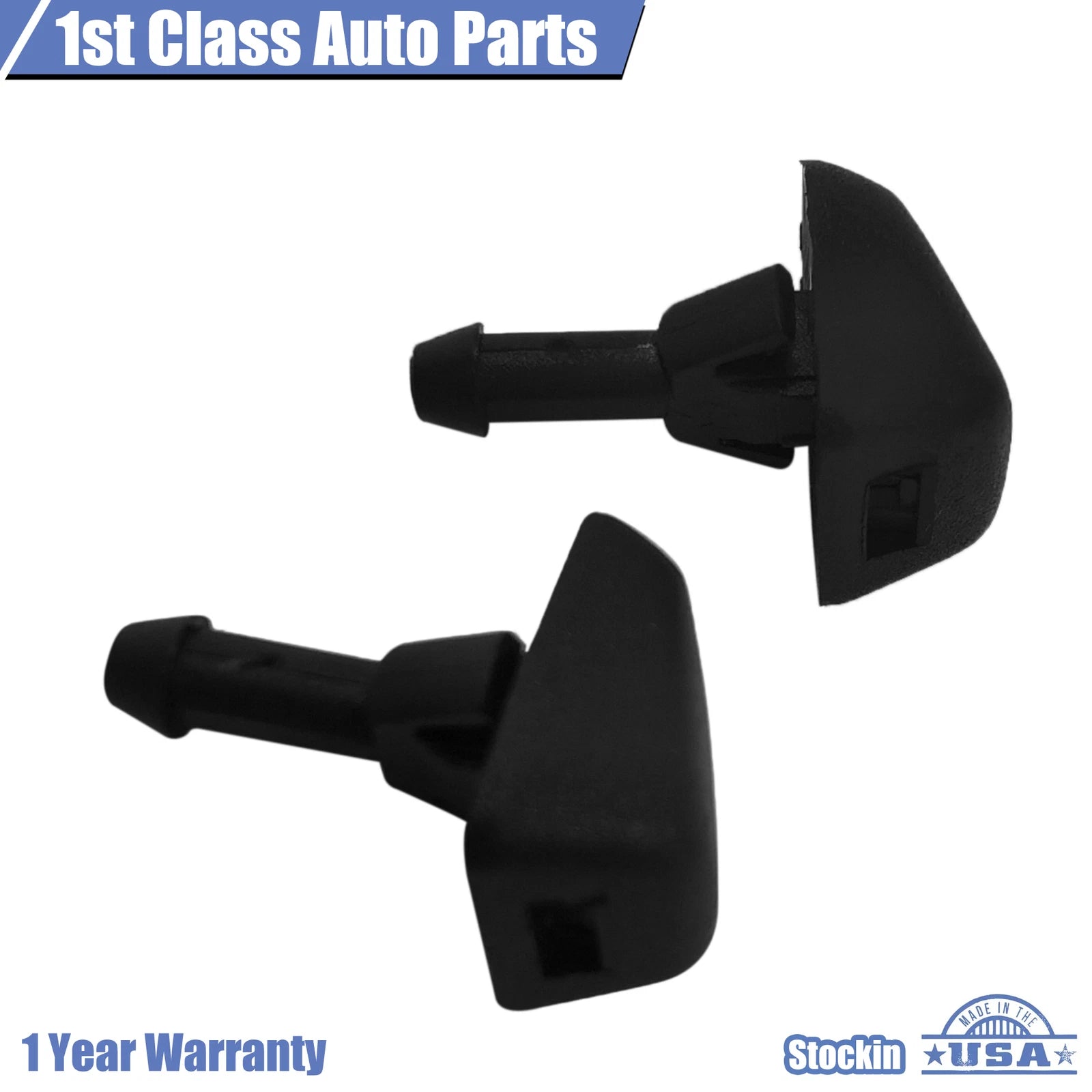 2X Windshield Washer Nozzles for Volvo XC90 C30 C70 S40 S80 V50 V70 (2003–2015)