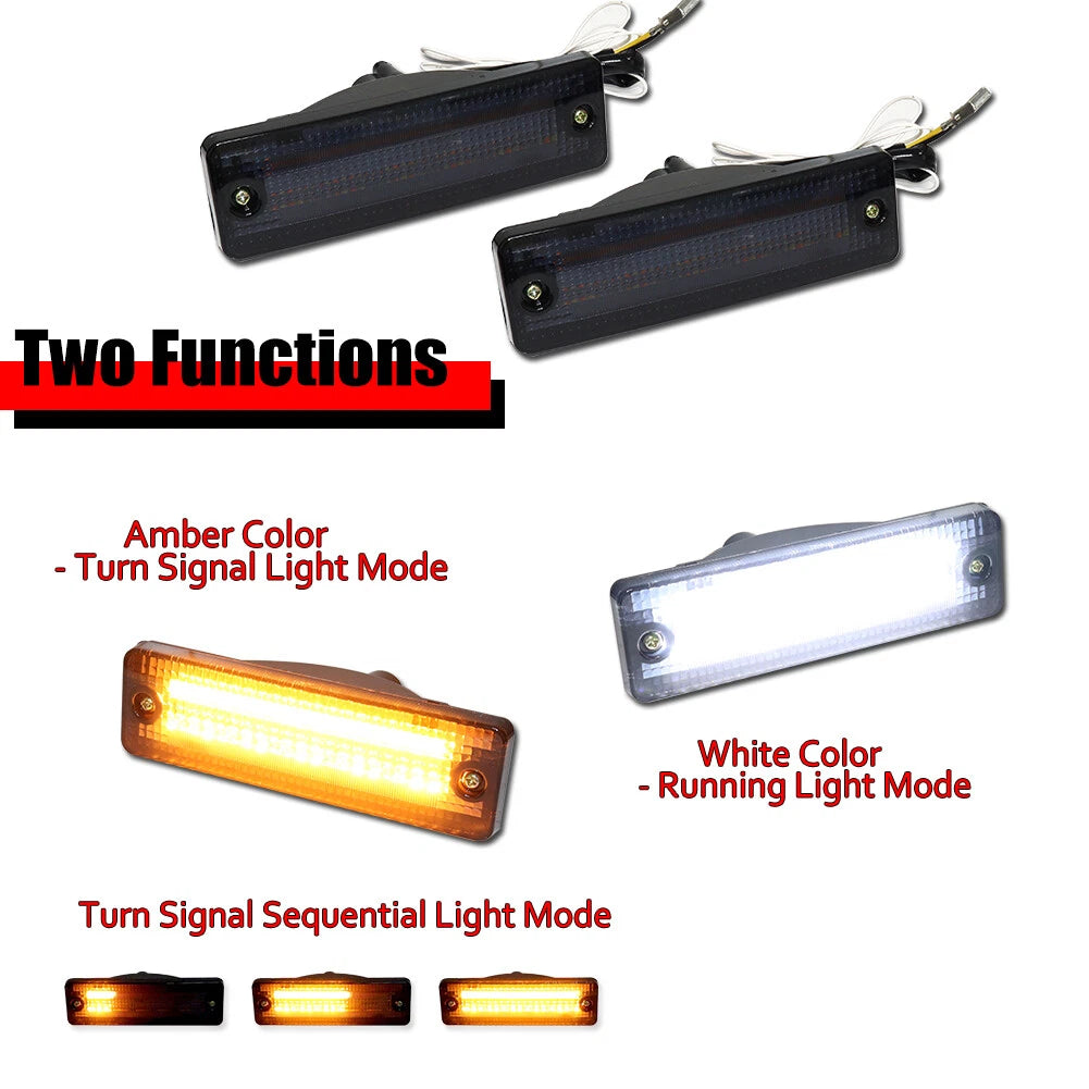 Smoke Switchback LED Signal Blinker Corner Lights for Mazda 323 626 (1983–2002)