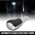 Shift Knob for Toyota 4Runner (2010–2023) Black Faux Leather Silver Tone