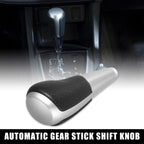 Shift Knob for Toyota 4Runner (2010–2023) Black Faux Leather Silver Tone