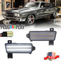 2X Clear White LED Front Side Marker Lights for Chevy Chevelle El Camino (1970)
