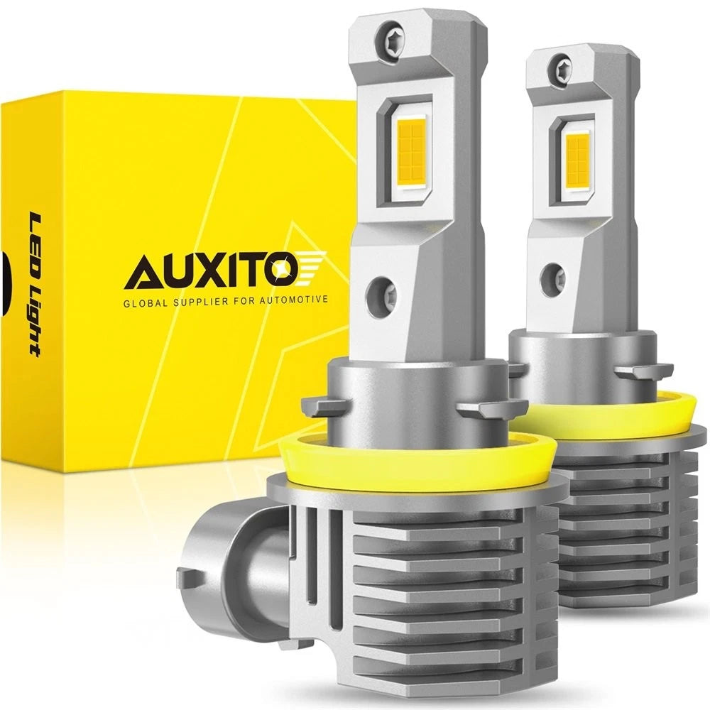 AUXITO H11 H8 H9 LED Headlight Bulbs Yellow Kit for High Low Beam (2010–2023)