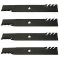 Set of 4 Toothed Mulching Mower Blades for Jonsered 42" Decks (Replaces 532138971)