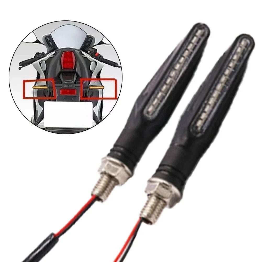 2 x Amber Turn Signal Lights for Motorbike