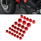 30X SET Hex Socket Bolt Screw Nut Head Cover Cap for Motorcycle Moped Scooter