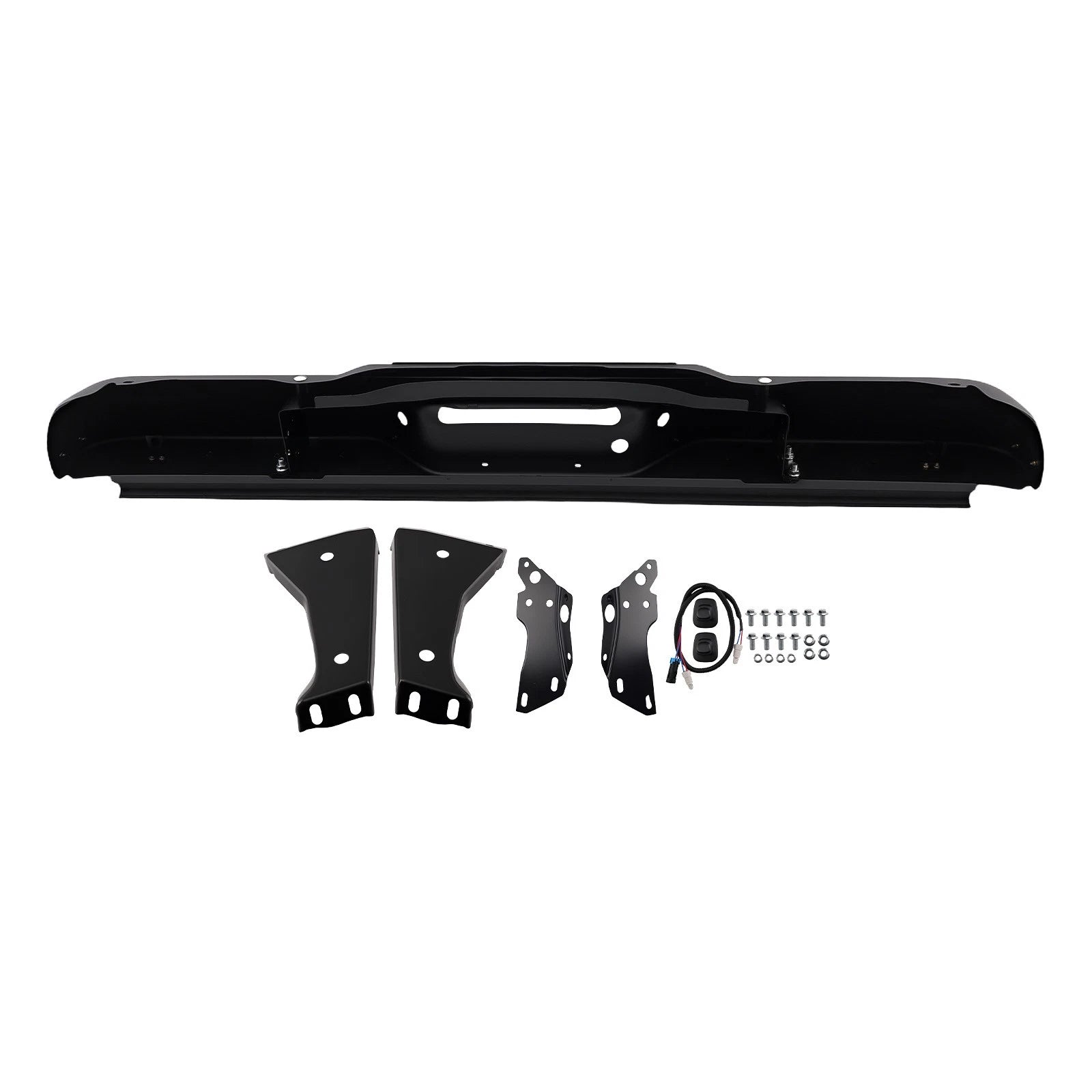 Rear Bumper Assembly for Chevrolet K1500 (1988–1998) 15607160 Black Steel