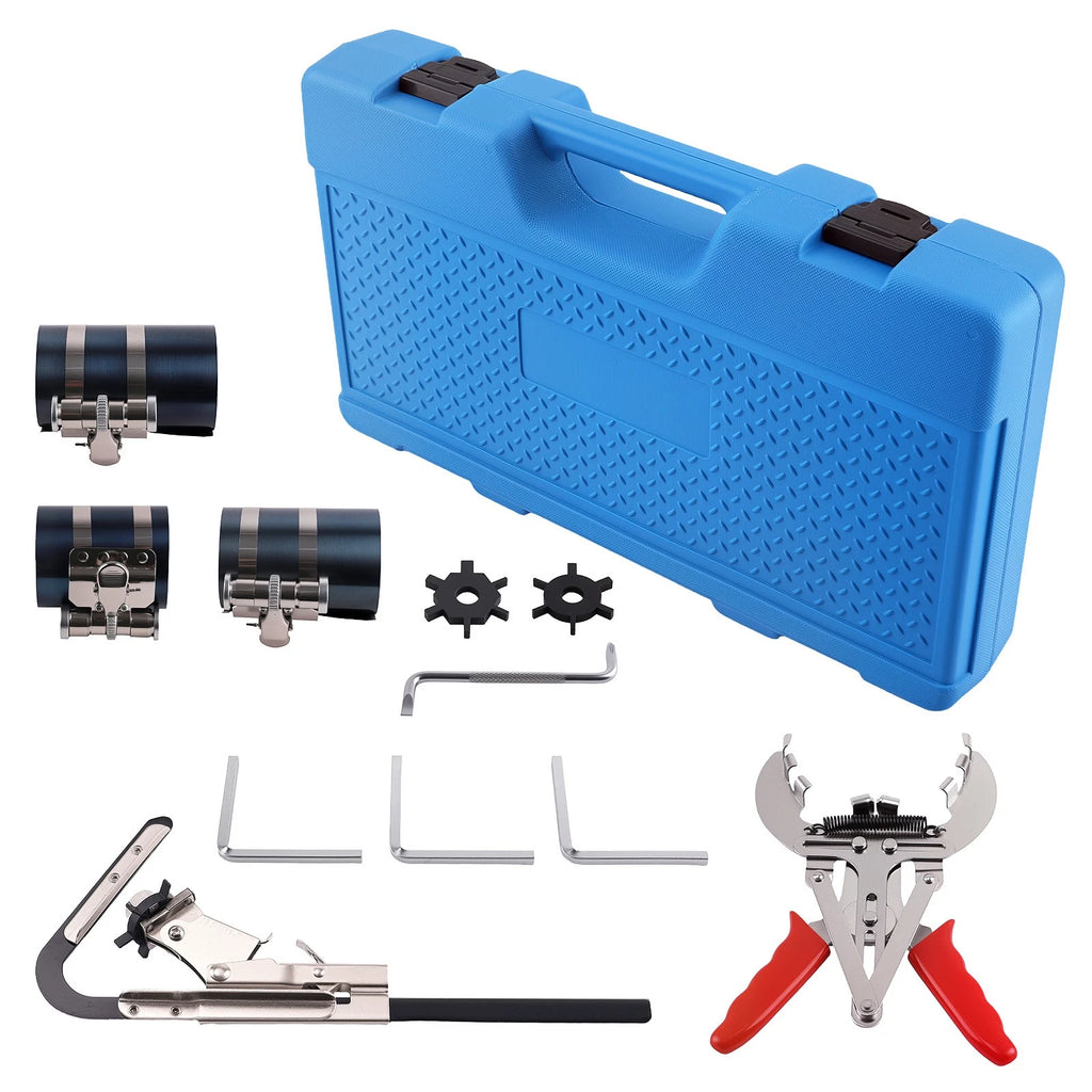 11 Piece Piston Ring Compressor Tool Set for Engine Service (53-175mm)