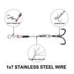 Treble Hooks for Pike Lure Tool (Portable, Random Color)