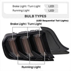 Full LED Sequential Tail Lights for Ford Mustang (2015-2023)