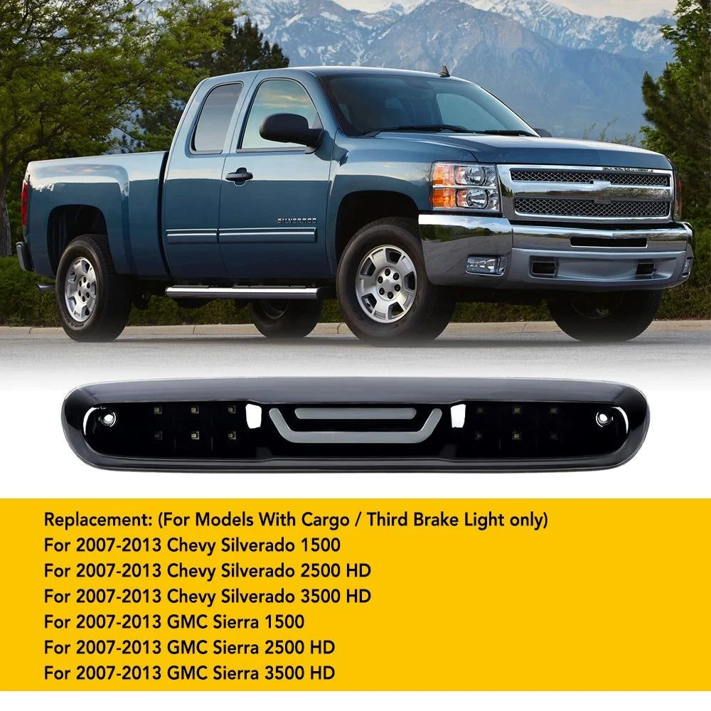 LED Third Brake Light for Chevy GMC Silverado Sierra 1500 2500 3500 (2007–2013)
