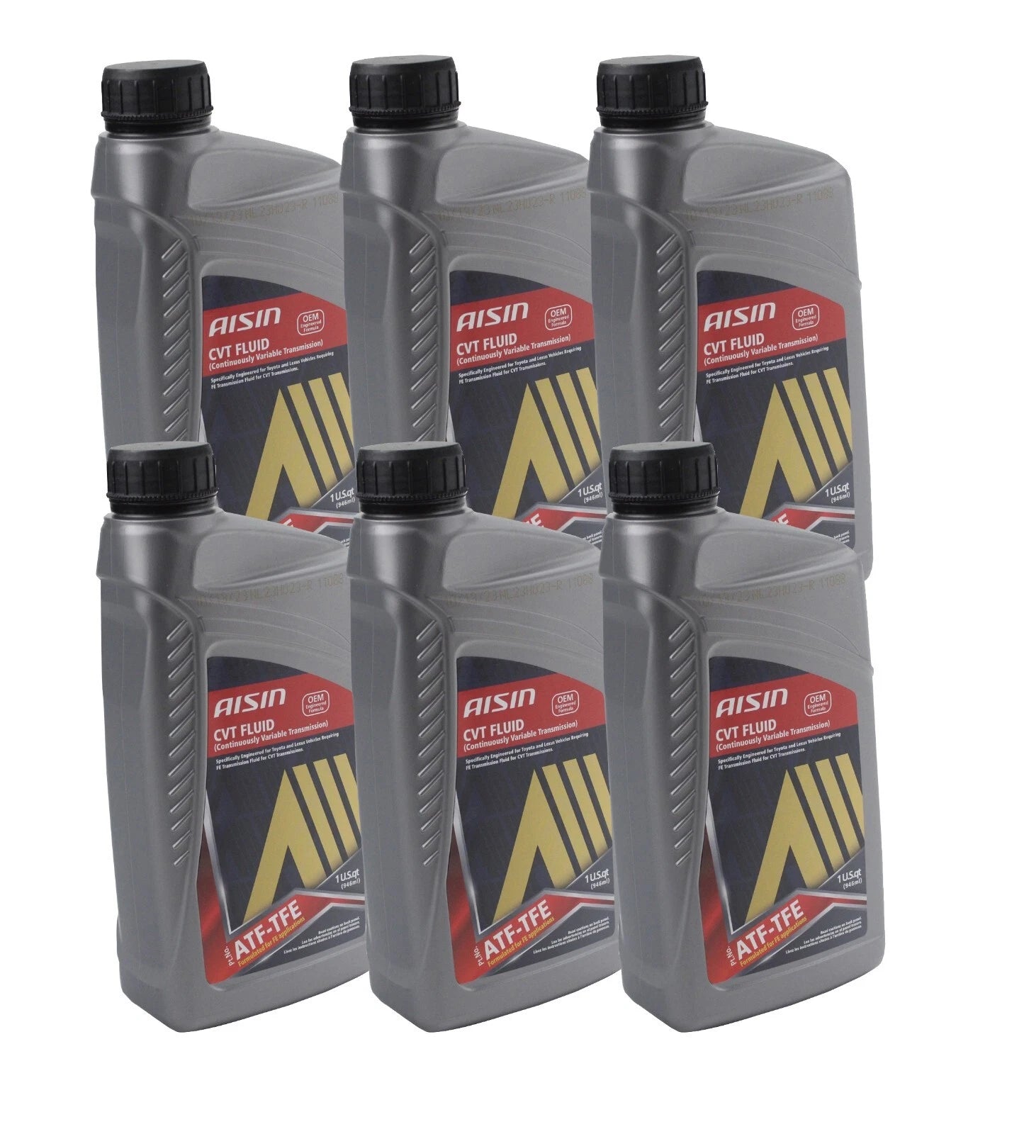 Set of 6 Aisin CVT ATF-TFE Auto Trans Fluid for UX200 iM iQ Corolla (–)