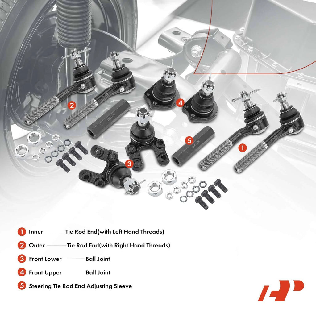 10x Front Ball Joint Tie Rod End for Nissan D21 (1994)