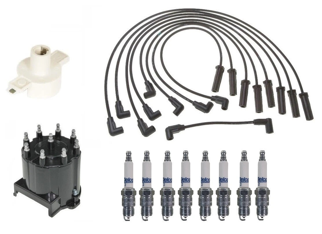 ACDelco Ignition Kit for GMC G3500 (1996–2002) - Rotor, Cap, Wires, Spark Plugs