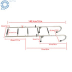 2 Step Stainless Steel Folding Ladder for Boats (400 lb Limit)