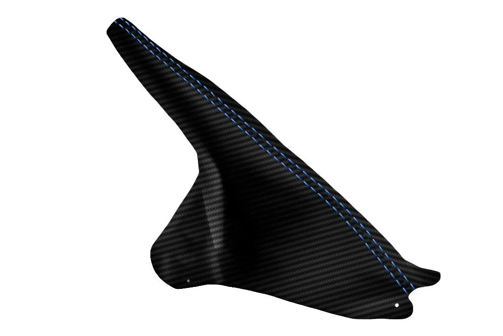 Manual & E Brake Boot Set for Ford Mustang (1994–2004) Carbon Fiber Blue Stitch
