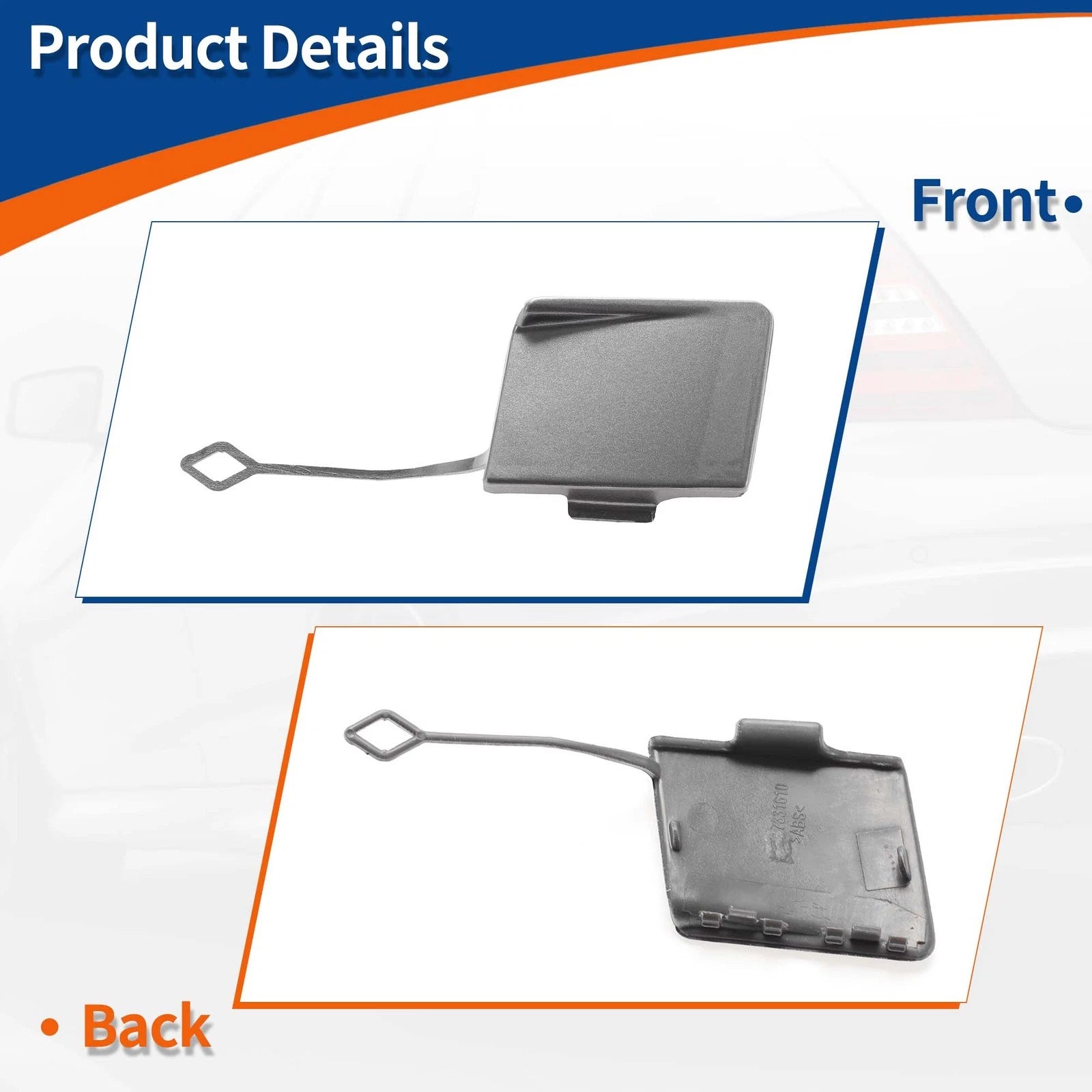 Rear Car Bumper Tow Hook Cover for BMW 5 Series F10 (2011–2017) No. 51127332777 Space Grey