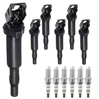 6X Ignition Coils + 6X Spark Plugs for BMW 3 5 Series X3 X5 Z4 (2000–2023)