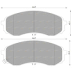 Front Disc Brake Pad Set for Kia Grand Carnival (2006-2015) 2.9D 3.8L 3.5L V6
