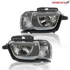 Pair of Halogen Headlights for Chevy Camaro (2010–2013) Black Housing