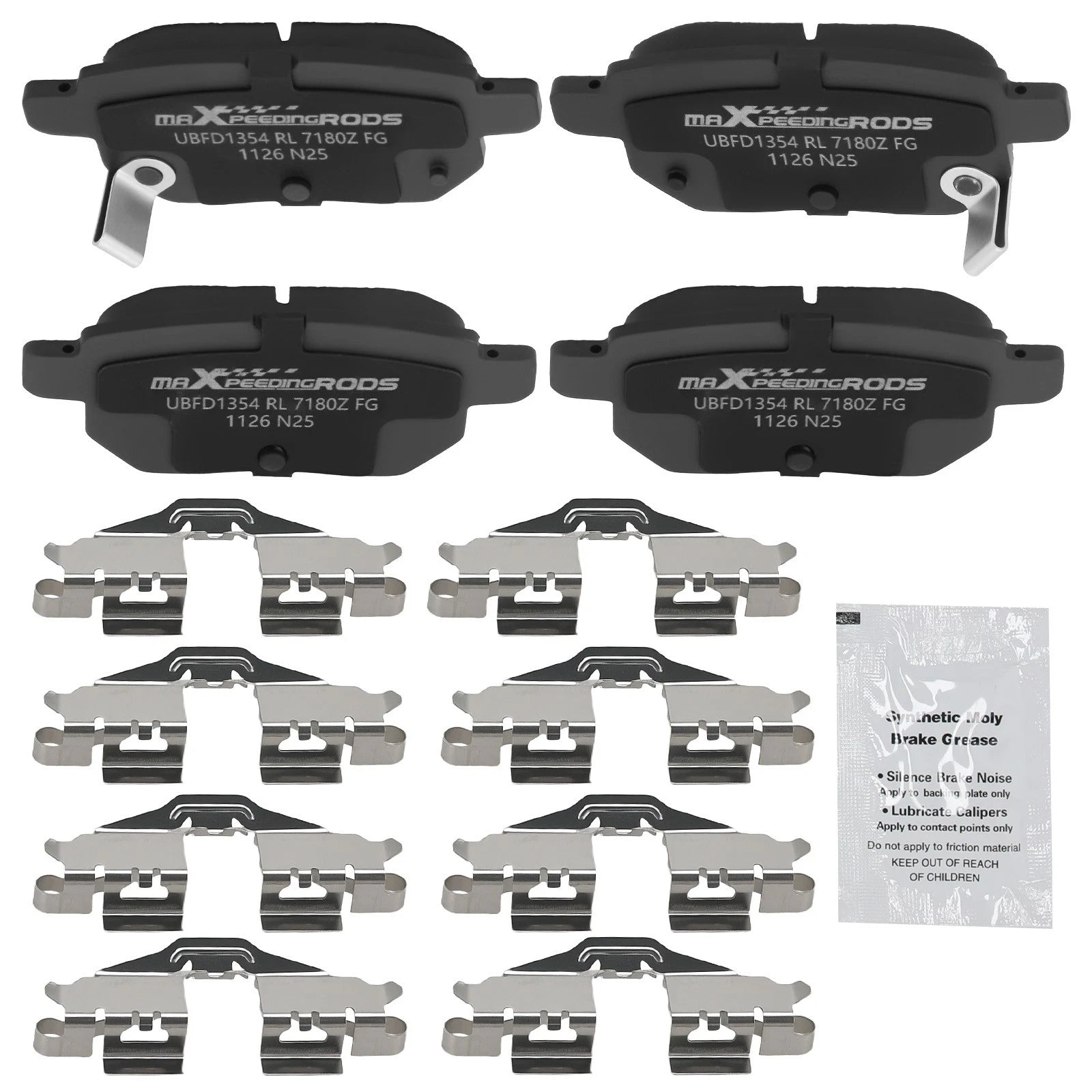 Set of 4 Rear Ceramic Brake Pads for Scion iM (2016) / tC (2011–2016) / xB (2008–2015)