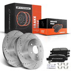 Rear Drilled Brake Rotors & Ceramic Pads for Nissan Maxima (2000–2003)