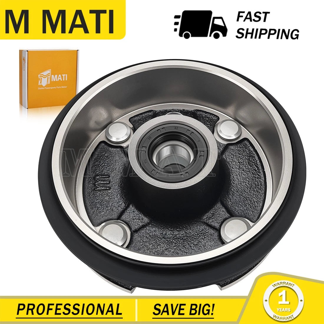Front Brake Drum Hub for Honda FourTrax TRX200 2x4 (1990–1991) 44600-HM8-000