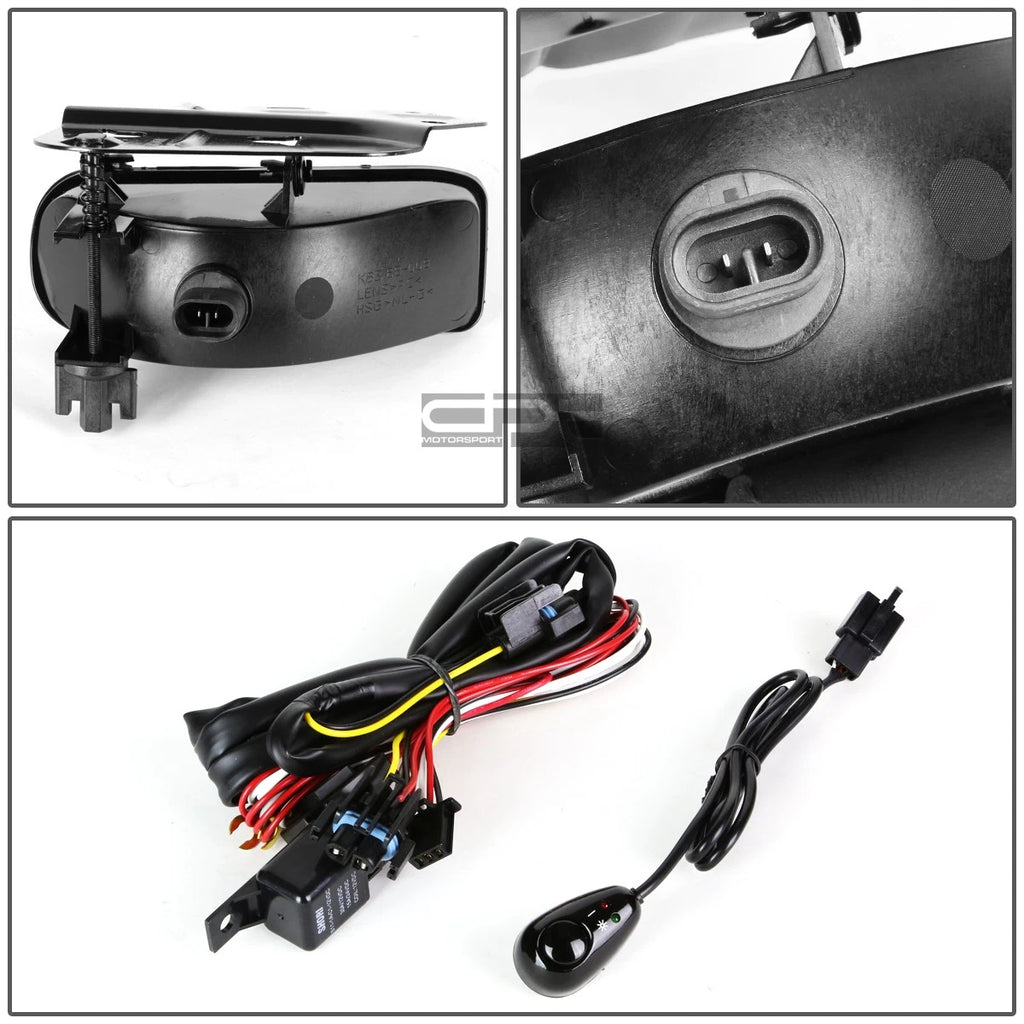 Fog Light Lamp Pair + Switch for Cadillac Escalade (2002–2006) Smoked Lens