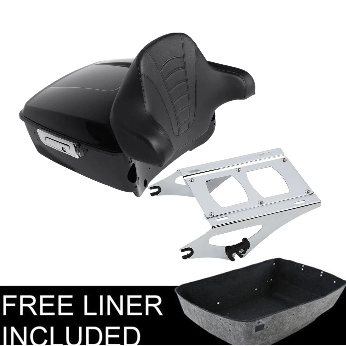 Trunk Backrest Pad Mount Rack for Harley Street Road Glide (2014–2023)