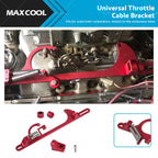Throttle Cable Carb Bracket for Holley 4150 4160 (Billet Aluminum Red)