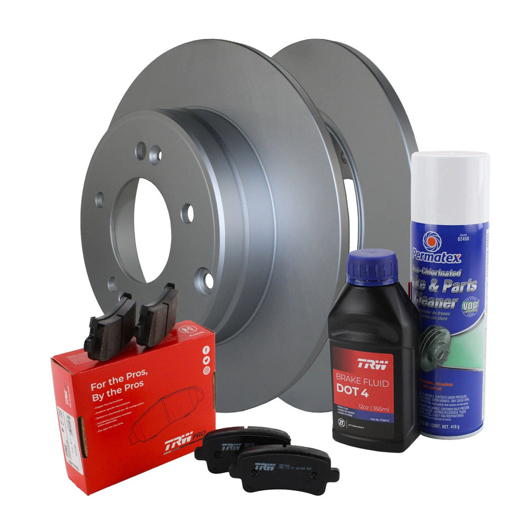 Rear Brake Kit 284mm Disc Rotors TRW Ceramic Pads for Hyundai Sonata, Kia Optima (2011–2019)