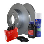 Rear Brake Kit 284mm Disc Rotors TRW Ceramic Pads for Hyundai Sonata, Kia Optima (2011–2019)