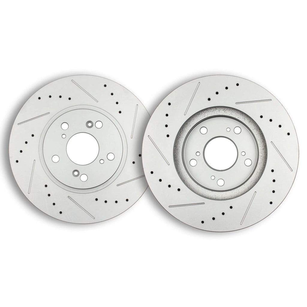 Set of 2 Front Disc Rotors + Ceramic Brake Pads for Honda Accord Acura TSX