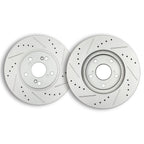 Set of 2 Front Disc Rotors + Ceramic Brake Pads for Honda Accord Acura TSX