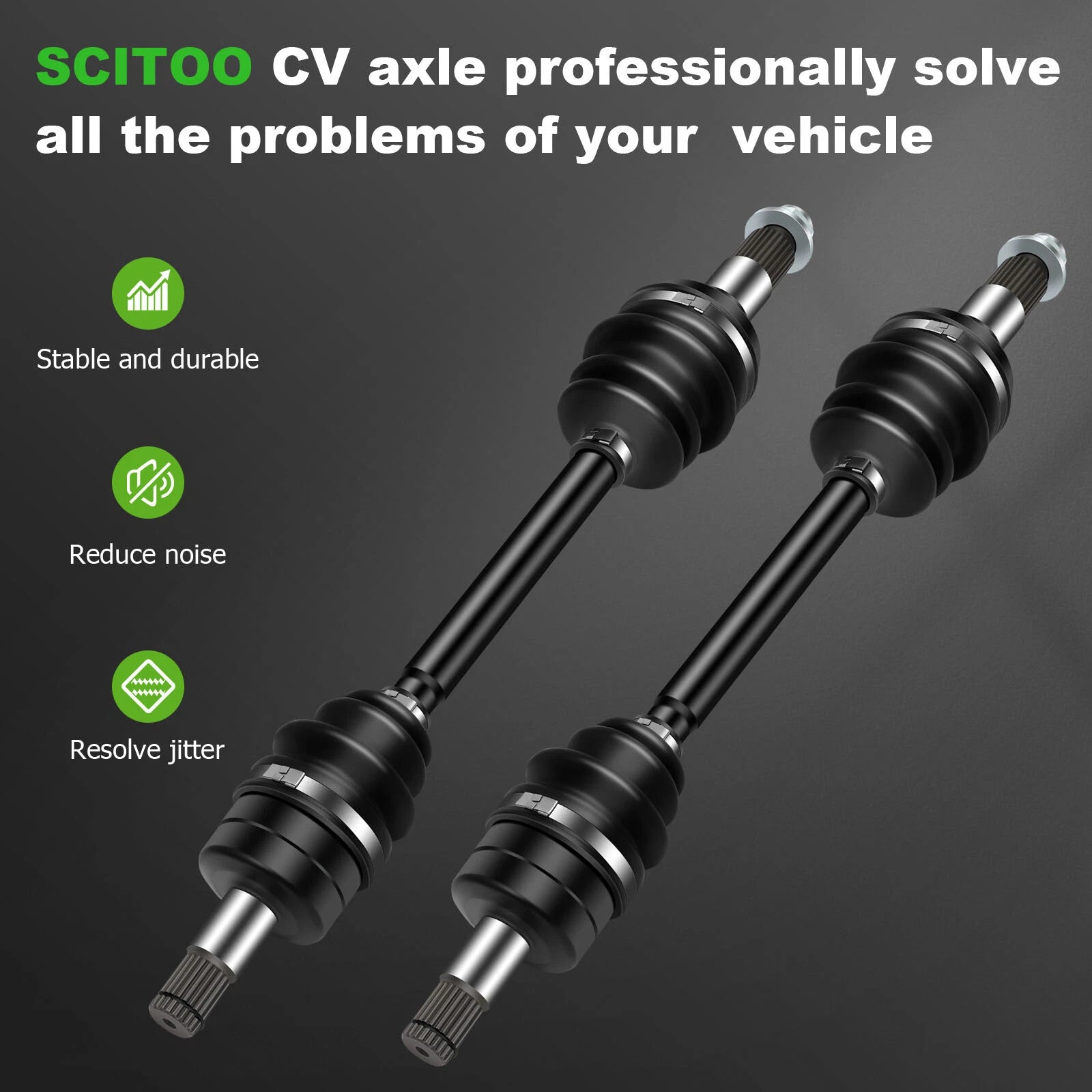 Pair Front CV Axle Shafts for Yamaha Grizzly 700 (2016–2022)