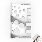 Compact Thread Gauge Tool for Bolt and Screw Measurement (Silver Finish)