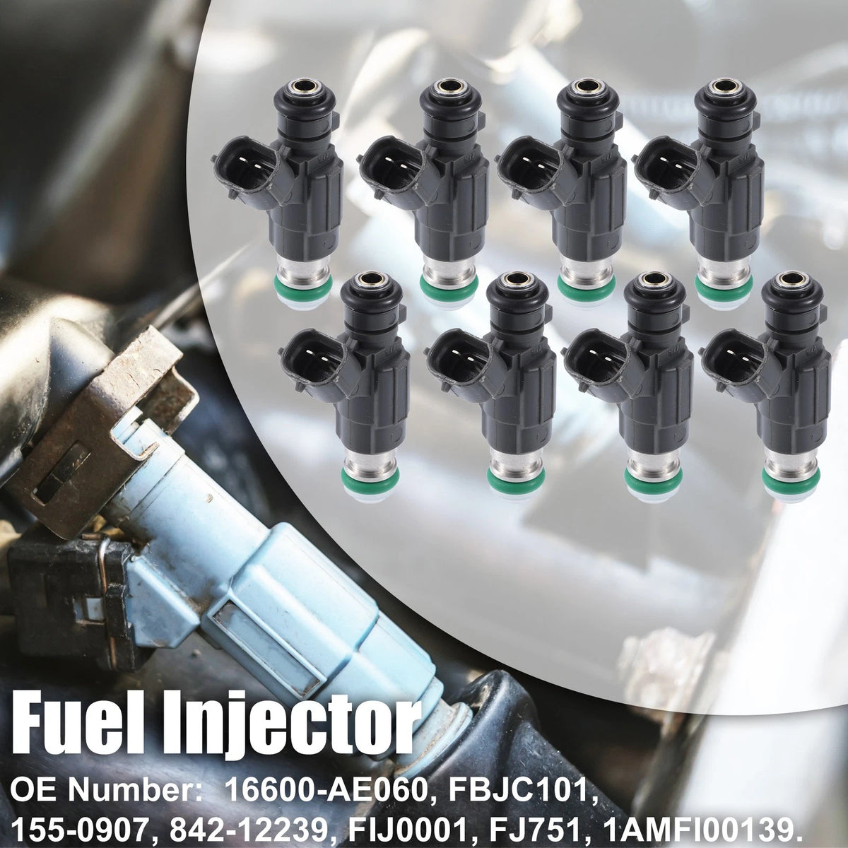8 Pcs Fuel Injector for Nissan Altima 3.5L (2002–2005) 16600-AE060