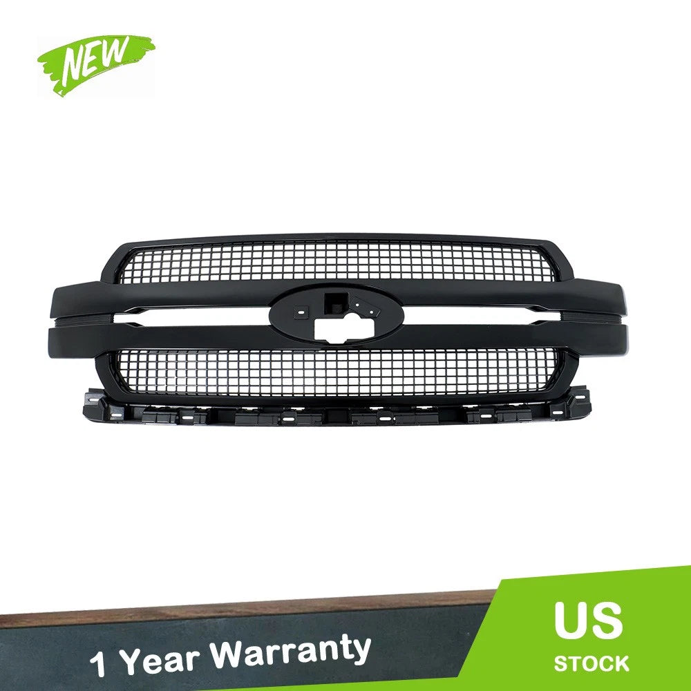 Grill for Ford F-150 (2018–2020) Gloss Black Front Bumper Center